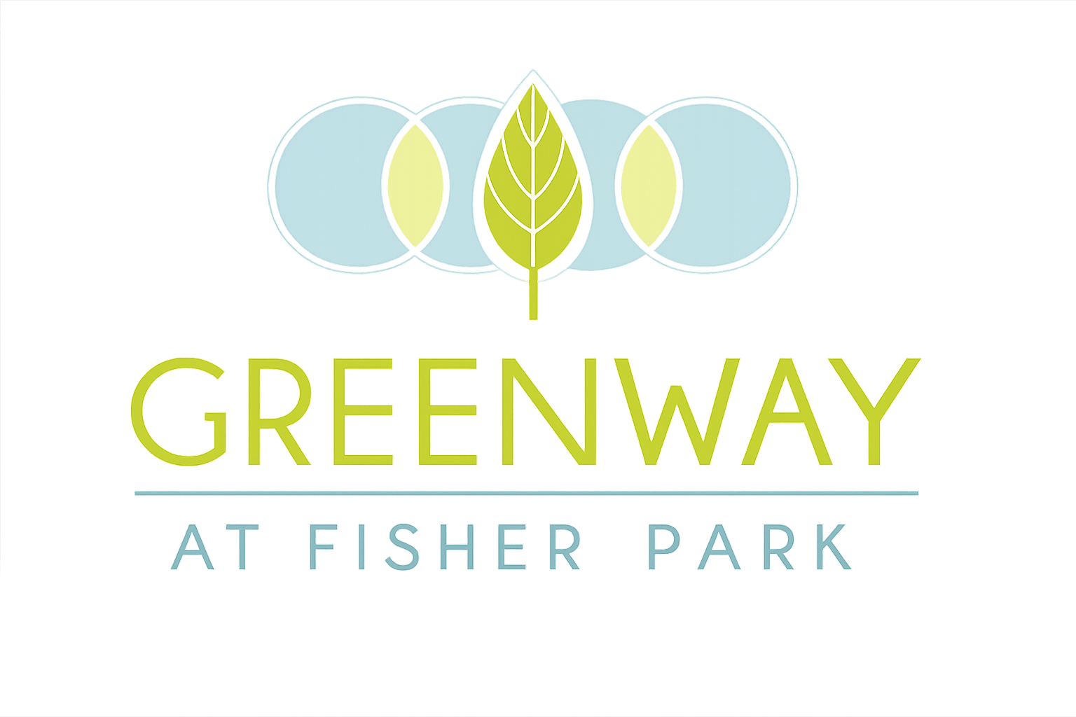A logo with the text "Greenway at Fisher Park" and a leaf design.